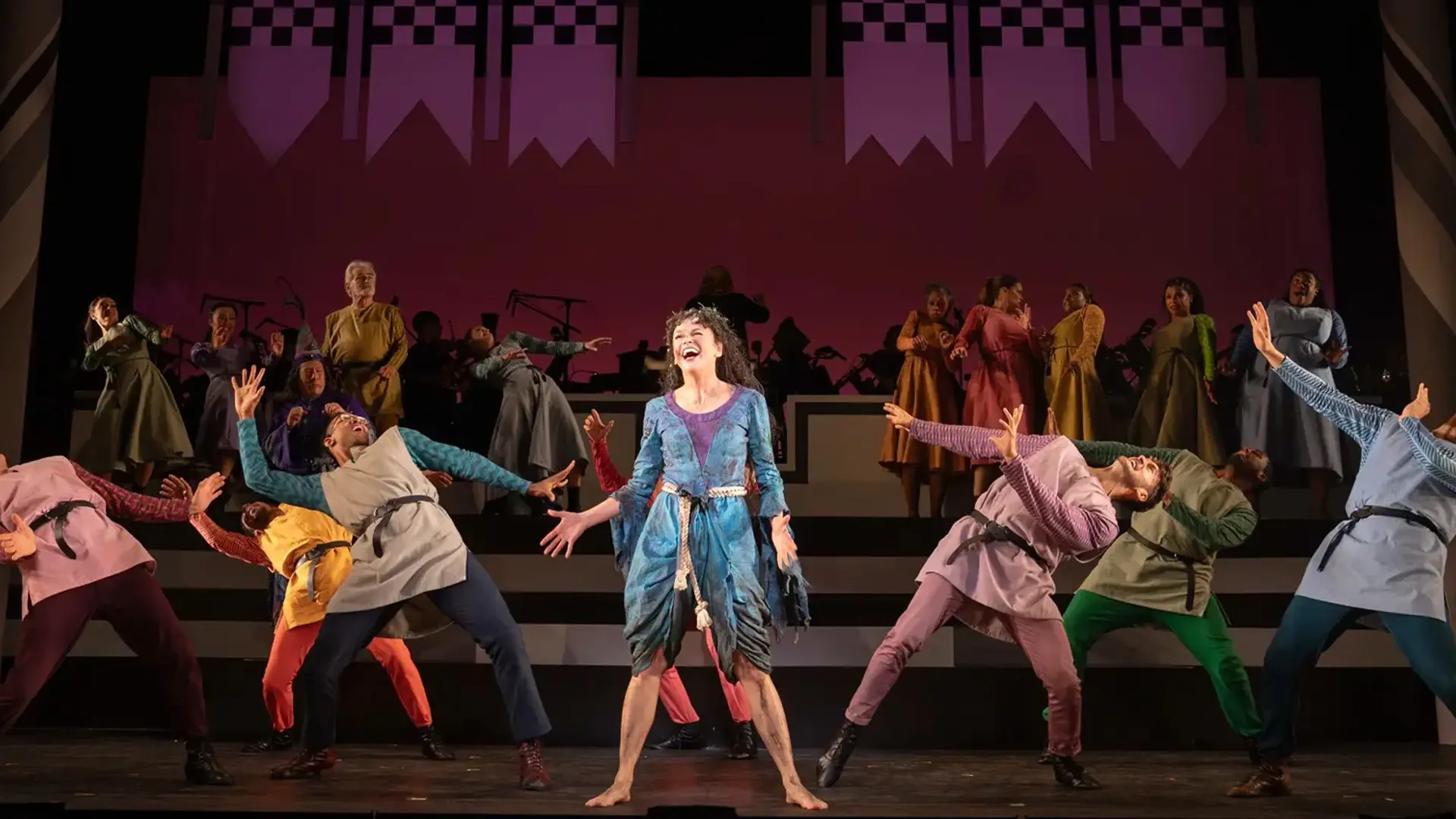 Sutton Foster and the Encores Company of Once Upon A Mattress Photo by Joan Marcus.